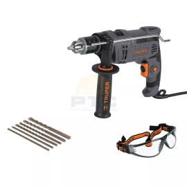 Truper COMBOR-1/2N6 1/2" 700 W rotary hammer, 6 bits and safety glasses