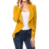 MINEFREE Women's Long Sleeve Classic Draped Open Front Lightweight Blazer