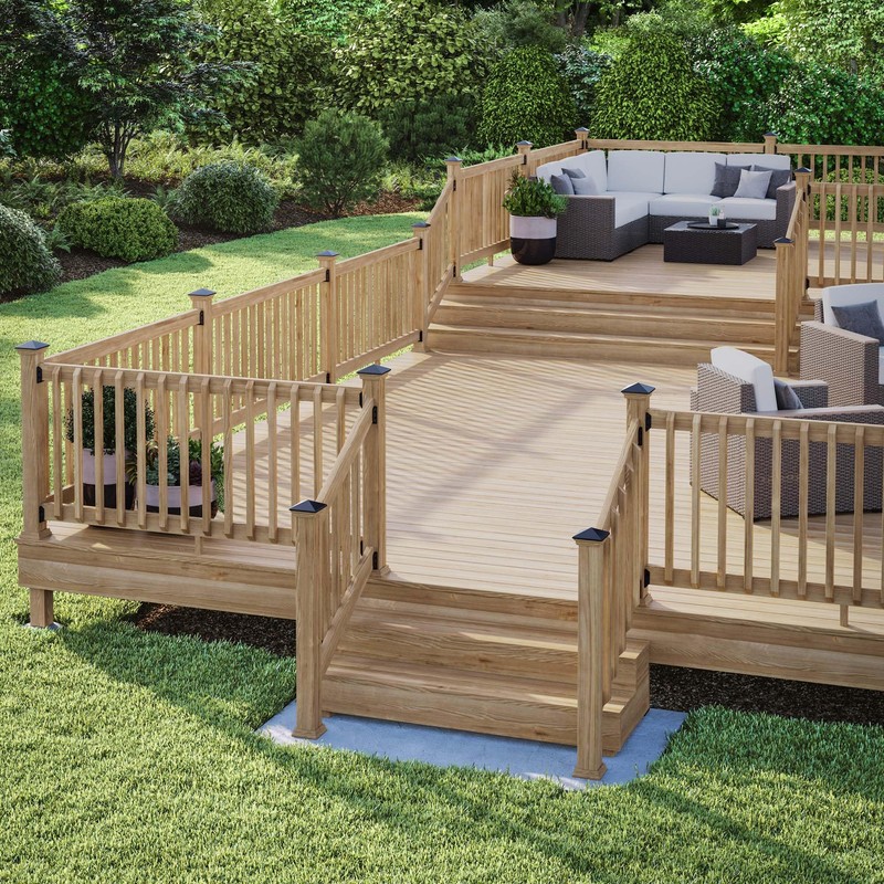 Deckorators 4 in. x 4 in. Victoria Black High Point