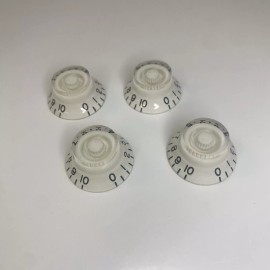Unbranded Guitar Gibson LP Style White Top Hat Bell Knobs Set of 4