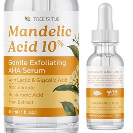 Tree to Tub- Revele una piel radiante: una potente pero suave concentración de ácido mandélico al 10% exfolia y promueve una tez más suave y clara. Perfecto para revelar la tez radiante natural de su
