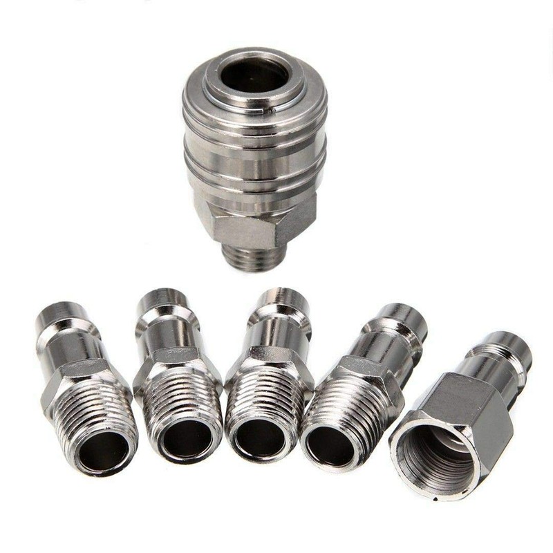 Air Coupler POWERTOOL Euro 1/4" Pipe Connector Quick Release Male