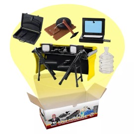 Figures Toy Company Commentator Table 13 Piece Accessory Set for WWE & AEW Wrestling Action Figures