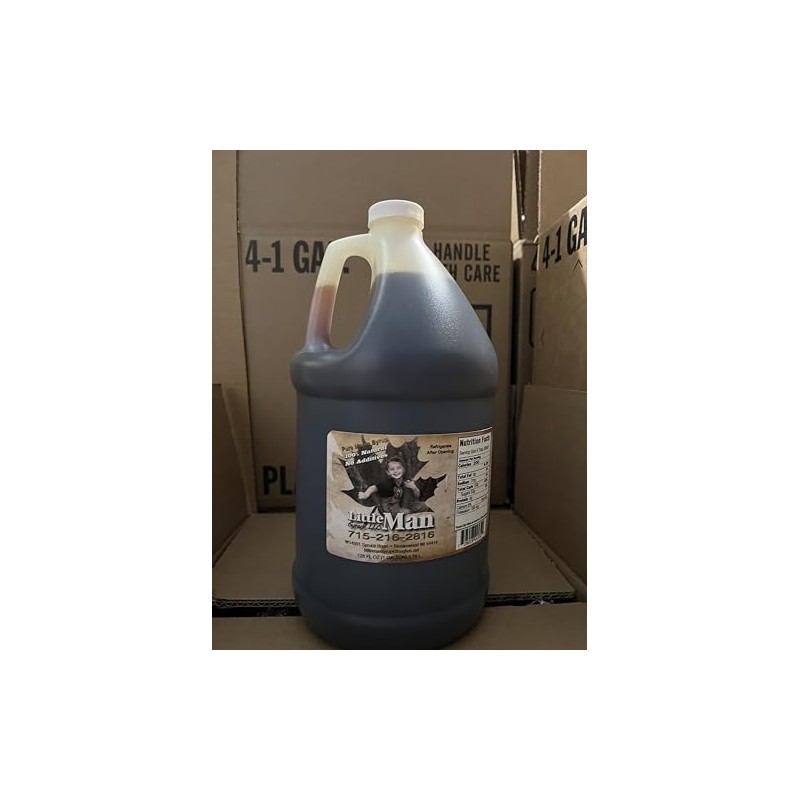 100% Pure Wisconsin Maple Syrup Grade B/Dark Robust Taste Gallon