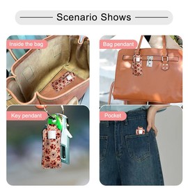 Lipstick Case Keychain for Bag Purse Chapstick Holder Key Chain Leather Lip Gloss Keychain Charm for Girls Women Pouch Key Chain Mini Chapstick Holder Organizer Keychain for Backpack Accessories