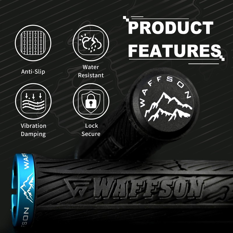 WFS World Map MTB Lock-on Grips - Single Clamp Ergonomic