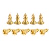 sourcing map Brass Wood Screws, M2x5mm Phillips Flat Head Self