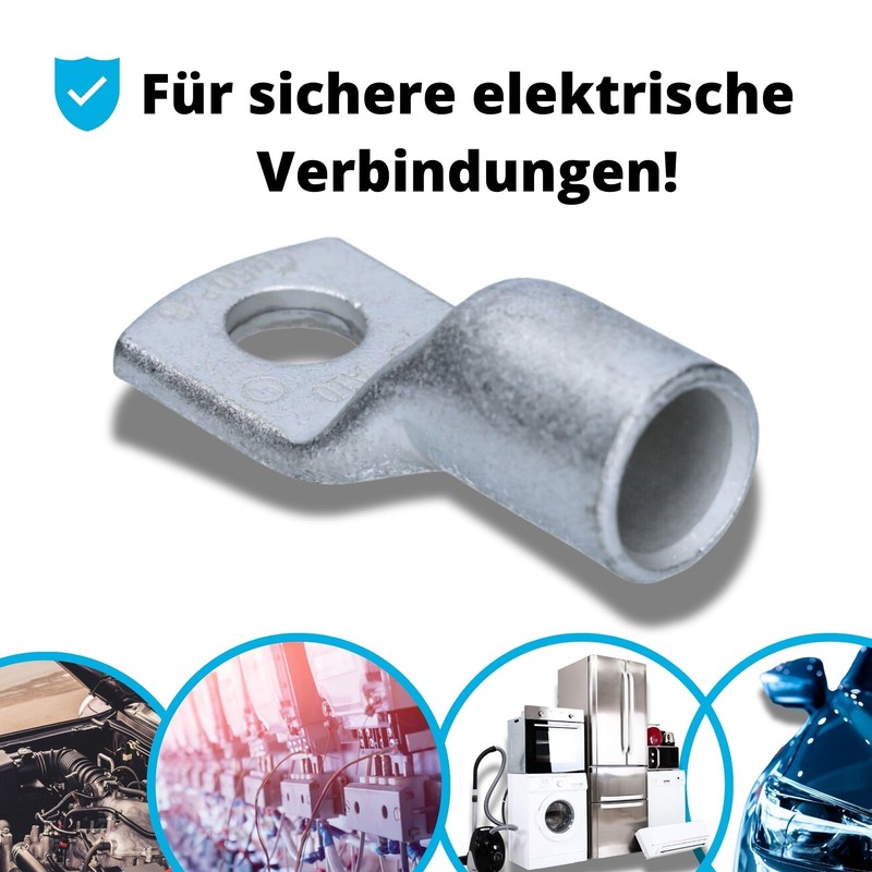 Cembre A10-M8 Tube Cable Lug 50 mm² M8 Uninsulated Tin-Plated