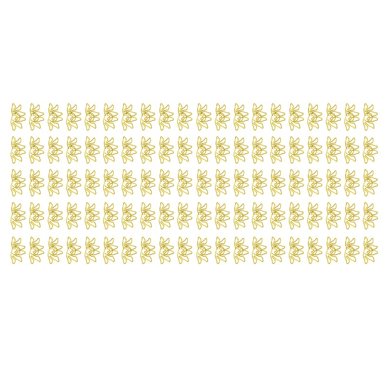 100pcs Shaped Paper Clips Flower Shape Metal Portable Office Clips