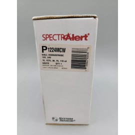 System Sensor NEW System Sensor P1224MCW SPECTR-Alert Wall Horn/Strobe White Fire Alarm
