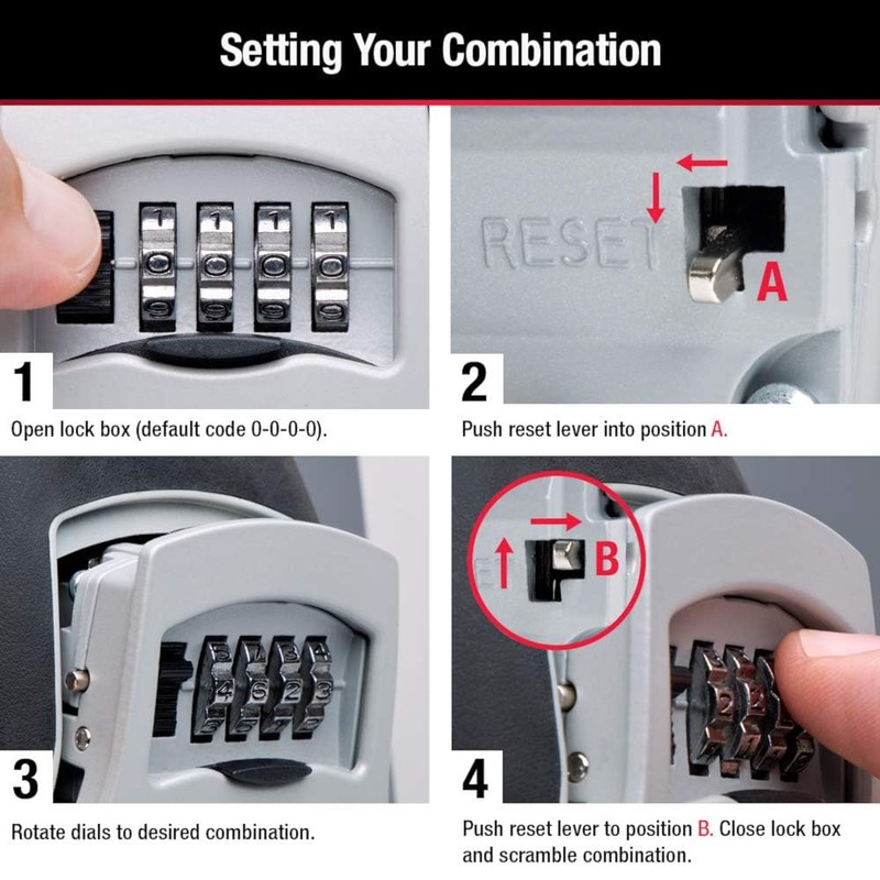 Master Lock Set Your Own combination Wall Mount Lock Box,