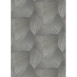 CONCORD WALLCOVERINGS ™ Sample for Display Purpose only Geometric Textured Wallpaper Featuring Abstract Triangles with 3D Look, Grey Silver Gold 7 in x 10 in; 1015210