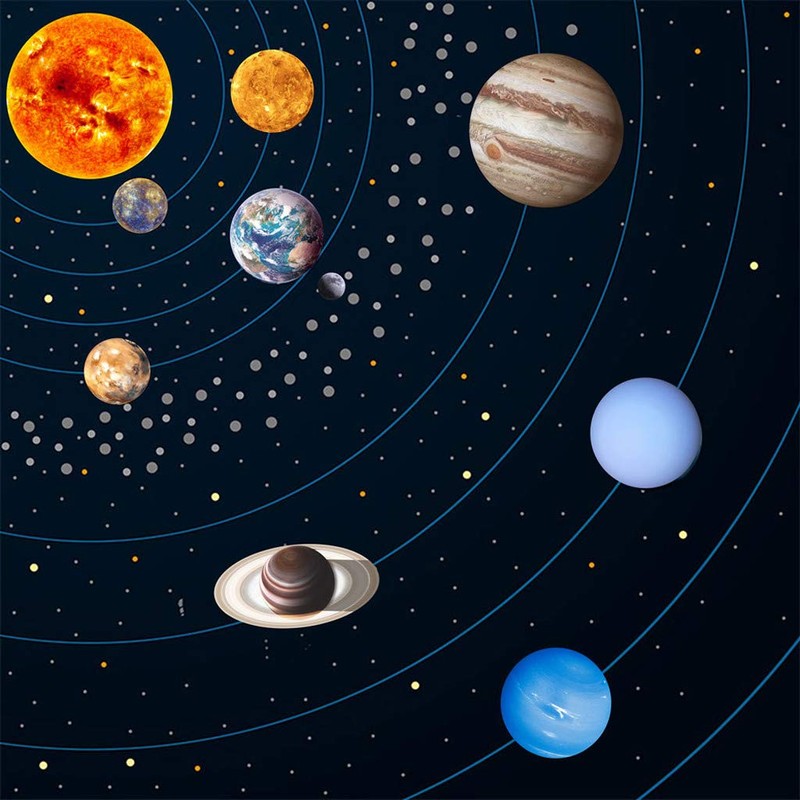 10 Planets Solar System Wall Sticker Luminous Set for Wall