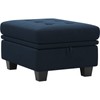 Belffin Small Storage Ottoman Module for Modular Sectional Sofa Blue