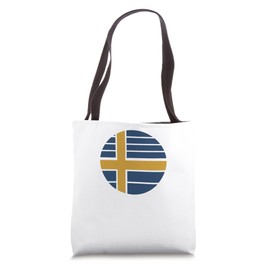 Minimalist Sweden Flag: Bold Yellow and Blue Design Tote Bag