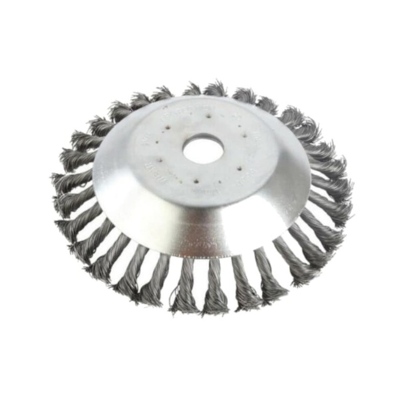 Trade-Shop Rustproof Steel Wire Brush Weed Brush Head 15 cm