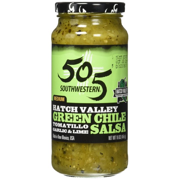 505 Southwestern Hatch Valley Green Chile Salsa (Tomatillo, Garlic and Lime) (16 Ounces)