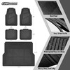 CAR PASS Heavy Duty Rubber Floor Mats Gray Car Mats