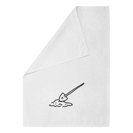 Azeeda 'Digging Shovel' White Cotton Tea Towel/Dish Cloth (TW00017266)
