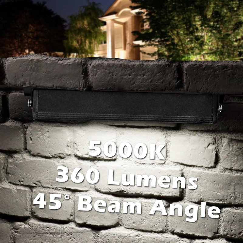 Lecotresy Modern 7inch 3W Hardscape Lighting,5000K Daylight White Retaining Wall