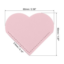 PATIKIL Corner Bookmarks, 4 Pack Heart Shape PU Leather Book Marks Page Markers Cute Page Clip for Men Women Teacher Reader Book Lover Writers, Pink