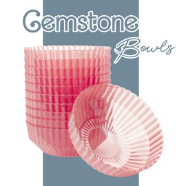 Exquisite Pink Plastic Bowls Disposable - 16 Oz Plastic Bowl 20 Count - Disposable Soup Bowls - Large Plastic Bowls - Heavy Duty Cereal Bowl - Plastic Serving Bowls For Weddings