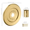 Shower Handle Cover Plate, Brushed Gold,for One-Handle Tub and Shower
