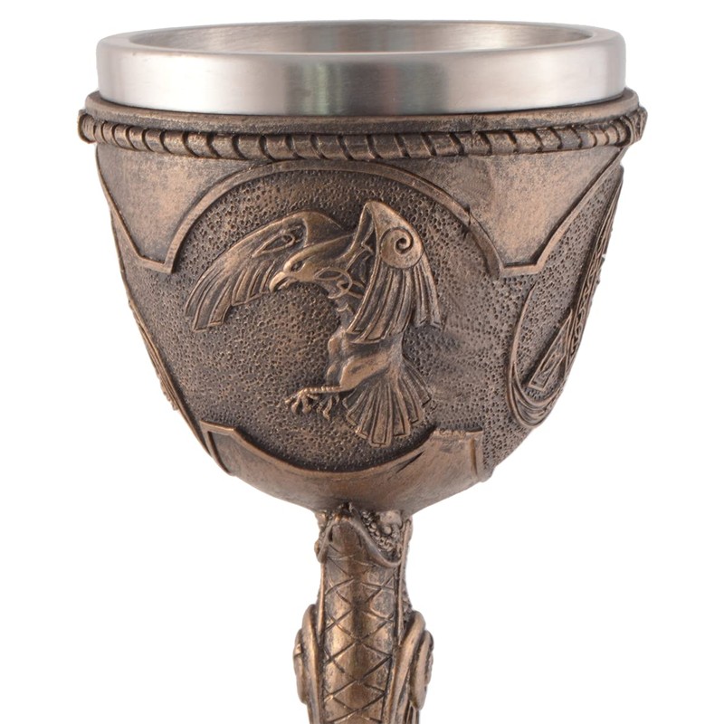 VOGLER Joh. Vogler GmbH Bronzed Viking Goblet Hugin and Munin