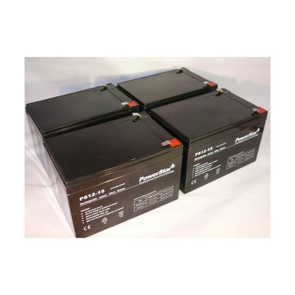 12V 15AH SLA Battery Replaces gp12120 ps-12120 wp12-12 gp12110f2-4PK