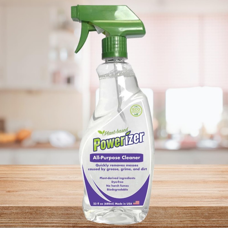 Powerizer Plant Based Lightly Scented All Purpose Cleaner Spray Bottle