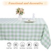 Gingham Tablecloth Polyester 55x78 Inch, Rectangular Checkered Table Cloth Antiwrinkle