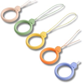 AquaLoach Finger Strap, Smartphone Strap, 5 Pieces, Ring Strap, Cell Phone, Drop Prevention, No Gemstone