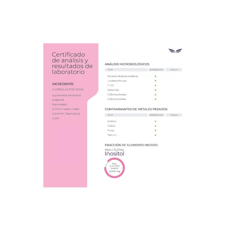 Eternal Nutrition Essentials Inositol Myo Chiro 150 Cápsulas Folato Metilado