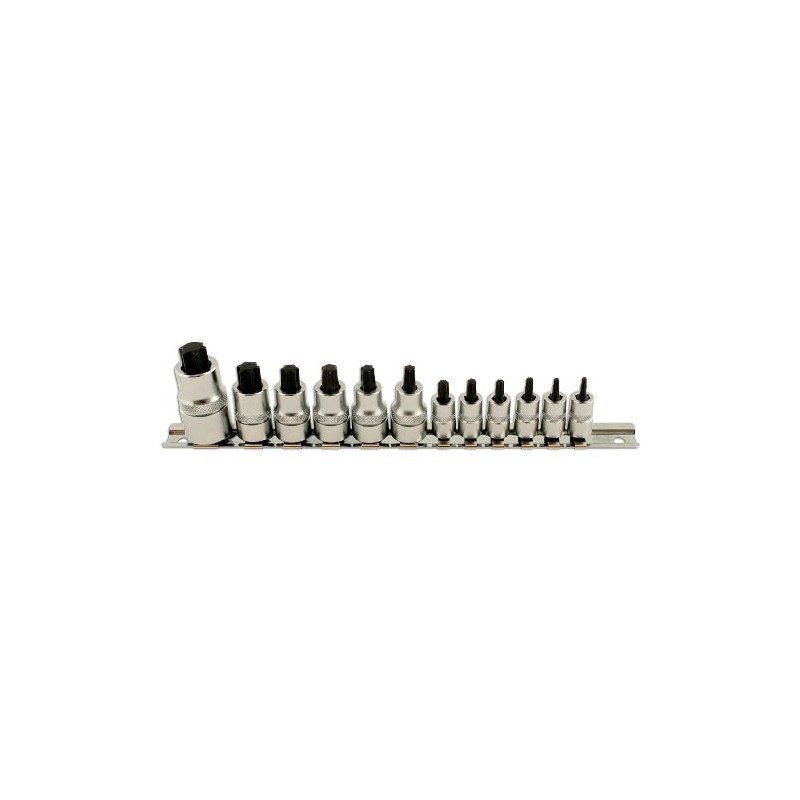 Laser 5521 Stubby Star Socket Bit Set 1/4"D, 3/8"D, 1/2"D