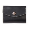 Zario Grande ZAG-0043 Men's Trifold Tochigi Leather Compact Mini Wallet,