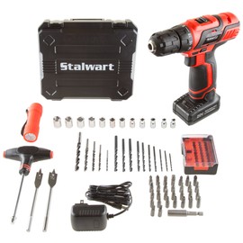 Stalwart 75-PT1004 20V Lithium Ion 62 Pc Cordless Drill & Accessory Kit,