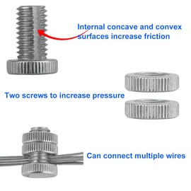 Split Bolt Joint Clamp Wire Connectors for Multiple Electric Fence 20 Pieces Line Tap Clamp