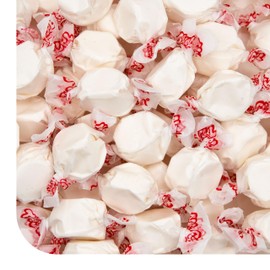 Salt Water Taffy Candy - 1 Pound Bag - Chewy Vanilla Candy - Old Fashioned Vanilla Taffy Individually Wrapped - Soft and Creamy Treat for Buffets, Party Favors, Office Bowls