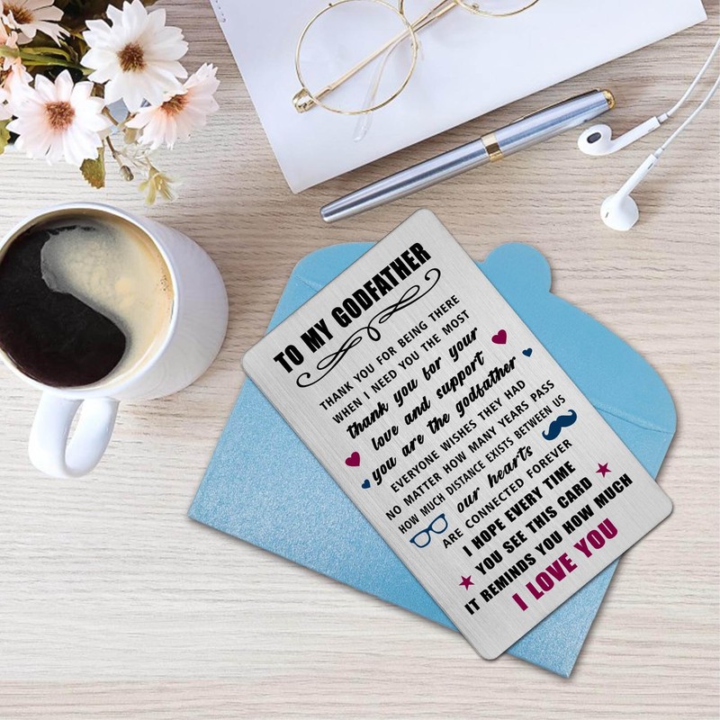 Father's Day Cards for Godfather- Goddad Birthday Proposal Gift-Christmas Xmas