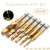 6 Pack Metric Thread M3-M10 Titanium Coated Combination Drill Tap