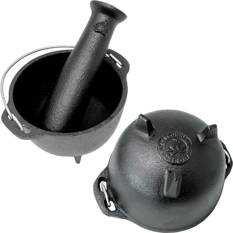 Backcountry Iron 4.75 inch Cast Iron Mortar and Pestle Set