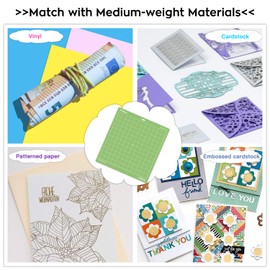 HTVRONT Standard Grip Cutting Mat, 3 Pack Cutting Mat 12x12 Compatible with Cricut Maker 3/Maker 4/Maker/Explore 3/4/Air 2/One, Standard Adhesive Sticky Quilting Cutting Mats Replacement Accessories