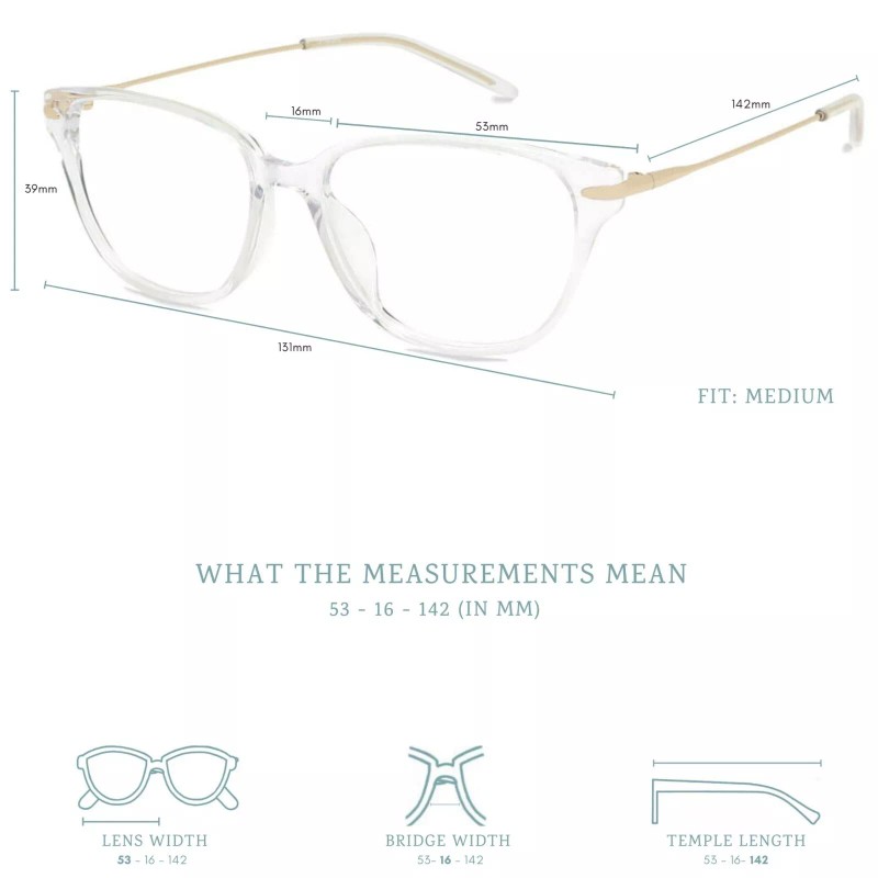 Umizato Blue Light Glasses Unisex Eiko Blocking Computer Acetate Crystal