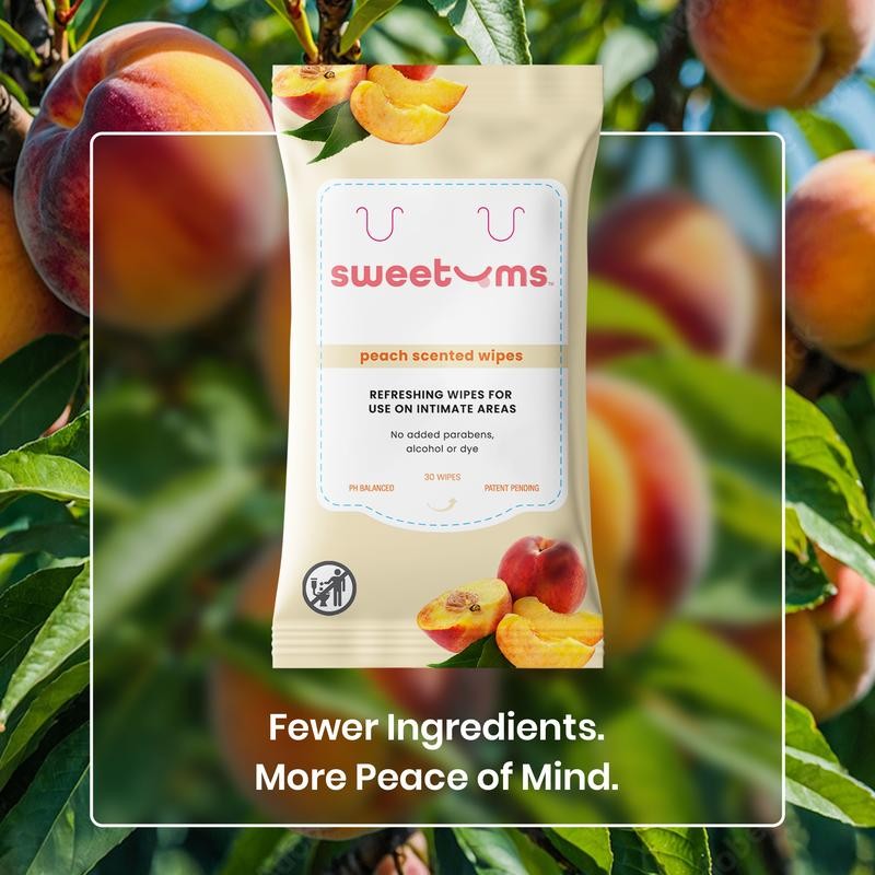 SWEETUMS Daily Wipes Bundle Three 30-Count Packs in Rose, Peach