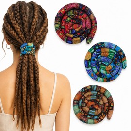 Cctetn 3 Pack Spiral Hair Ties Boho Accessories for Thick Curly Hair 66cm