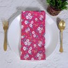 FINGERCRAFT Pack of 12 Cotton Linen Blend Napkins with Mitered