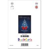 doodlecards Brother and Sister in Law Christmas Card Blue Abstract