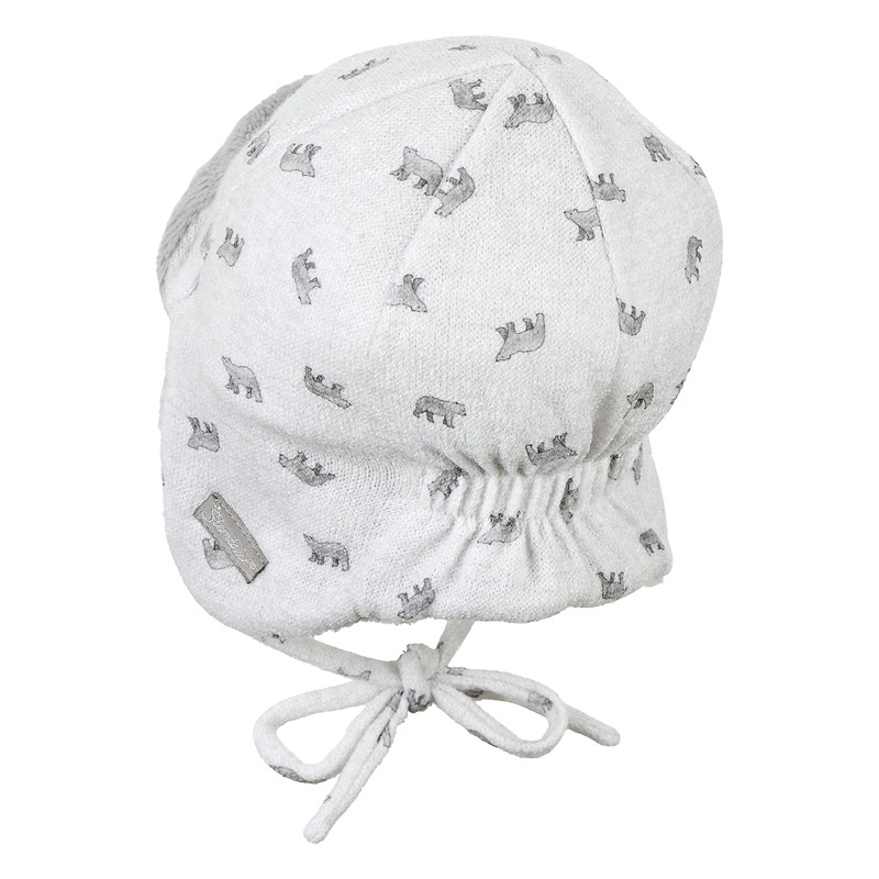 Sterntaler Baby Boys Hat Baby Aviator Hat Polar Bears, lightgrey
