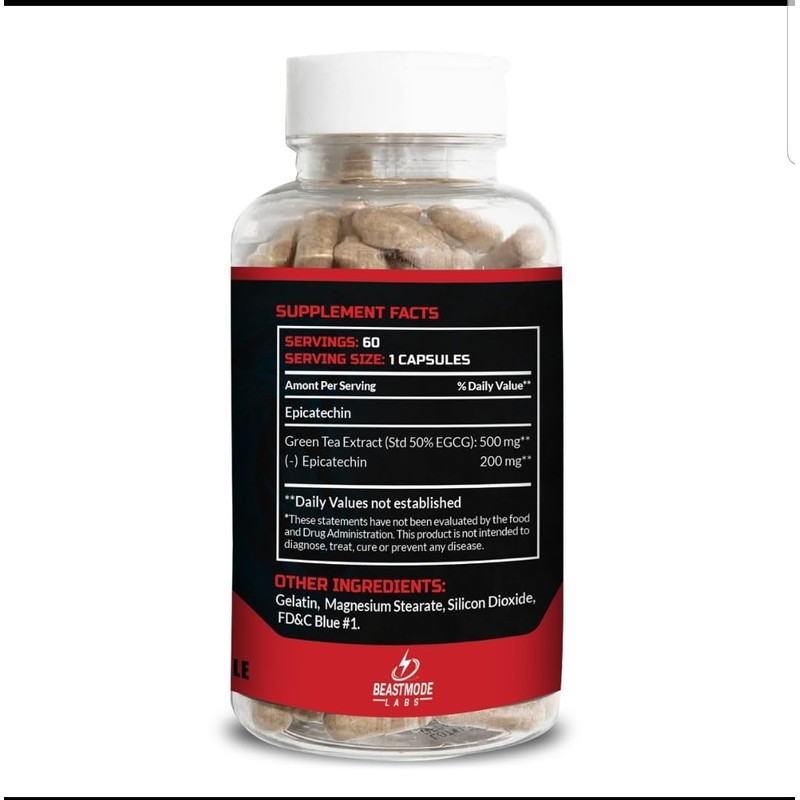 Epicatechin Beastmode Labs 60 Capsules - Natural Muscle Building Supplement