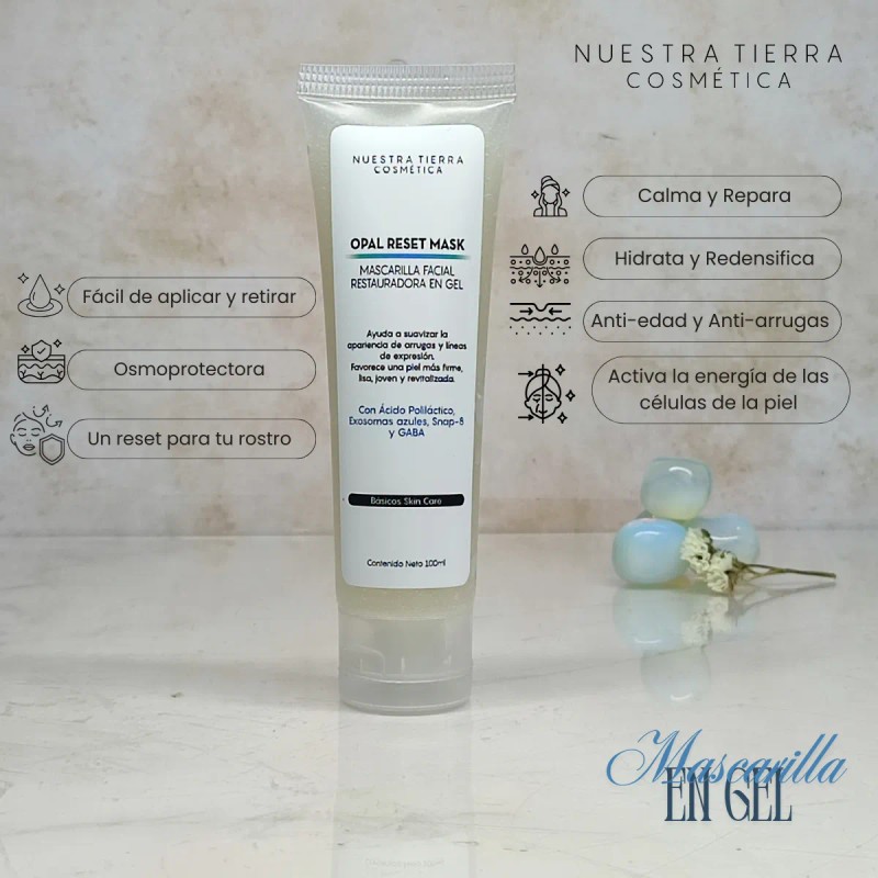 🔥 Mascarilla restauradora en gel redensifica rejuvenece calma todo tipo